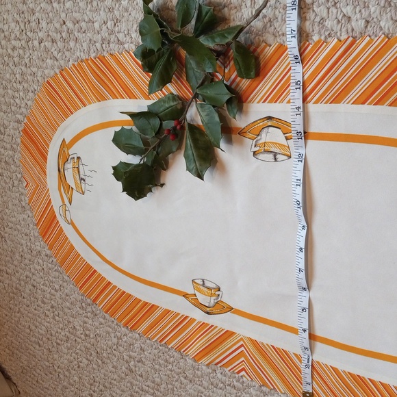 Vintage Printed Tablecloth under-makeup boho dainty chic Geometric Retro 70s - Picture 9 of 12